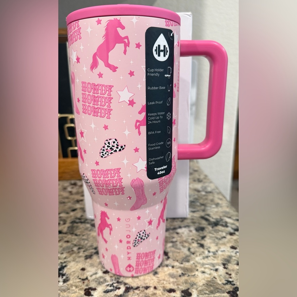 HydroJug Pink Cowgirl Tumbler
